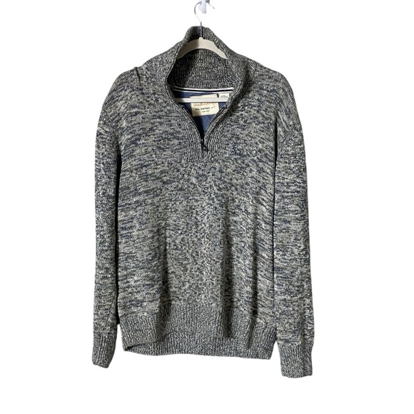 Weatherproof Grandpa Sweater‎ Size XL Chunky 1/4 Zip Cabincore Grey Ski Winter - Picture 1 of 7